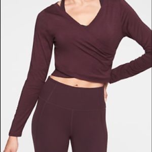 Athleta Encore Wrap Long sleeve Crop